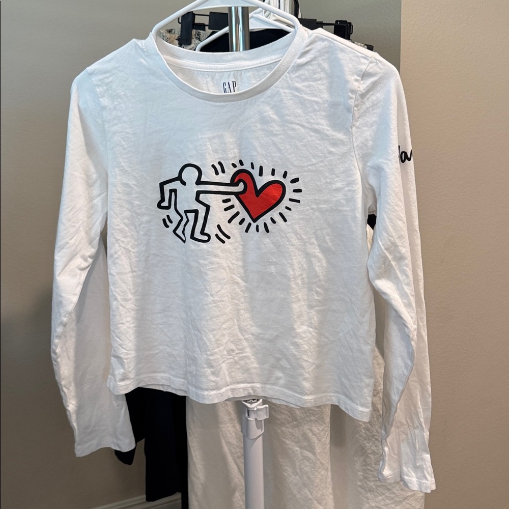 GAP K. Haring Shrunken Long Sleeve Shirt Sz.S 2021